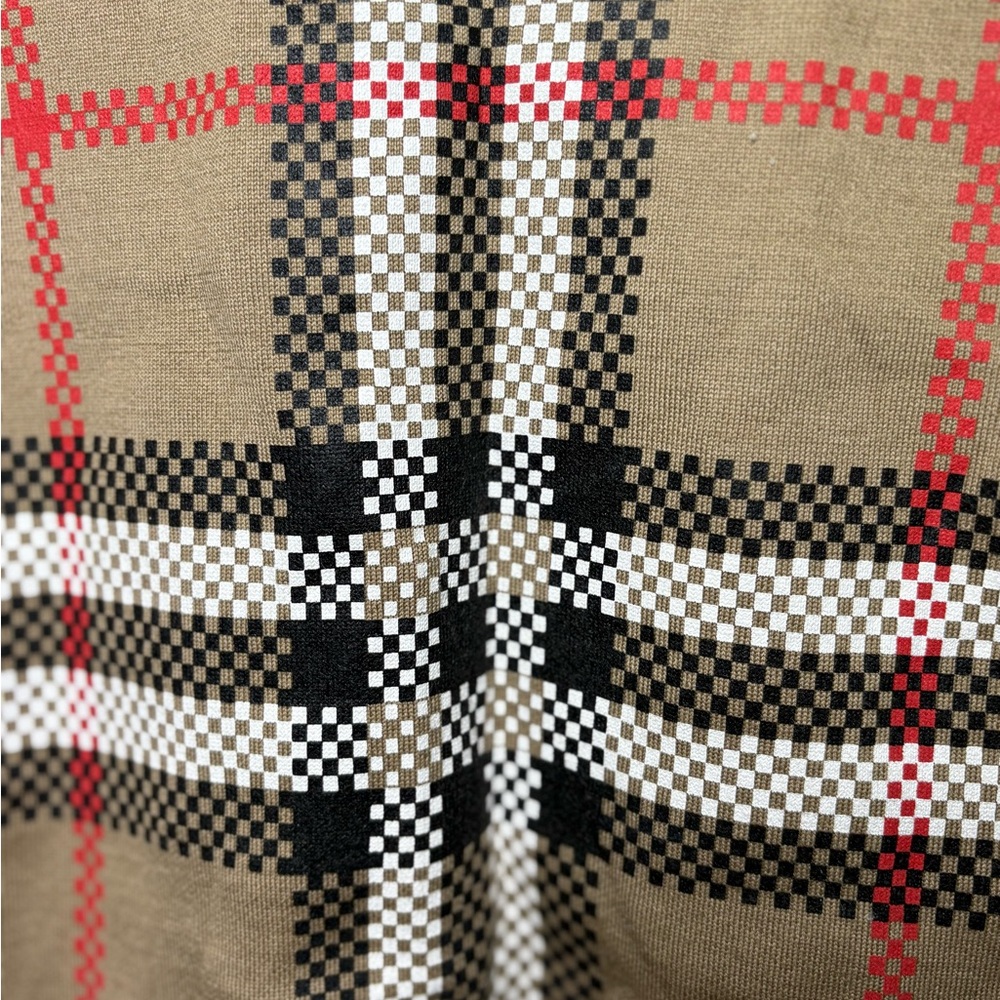 Burberry Beige Knit Top with Check Detail - Picture 5 of 6